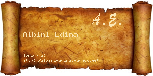 Albini Edina névjegykártya