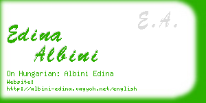 edina albini business card